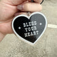 Bless Your Heart Glitter KeyChain