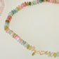 Watermelon Tourmaline Candy Necklace 14K Gold