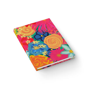 Bespattered Facade Bold Florals Hardcover Notebook - Unlined (Blank) Pages