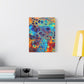 Bespattered Facade Fluid Art Abstract Painting Stretched Matte Canvas Art Prints | Multiple Sizes