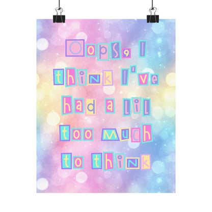 Bespattered Facade "Too Much to Think" Giclée Archival Matte Paper Prints