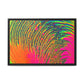 Bespattered Facade Neon Puddle Framed Canvas Art Print | 3 Frame Colors | Multiple Sizes