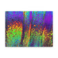 Bespattered Facade Neon Lava Stretched Matte Canvas Art Prints | Multiple Sizes