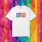 Bespattered Facade Rainbow Cheers Queers Colorful LGBTQ+ Pride Premium Unisex Comfort Colors Garment Dyed 100% Cotton T-Shirt