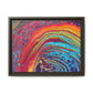 Bespattered Facade Rainbow Rings Framed Canvas Art Print | 3 Frame Colors | Multiple Sizes