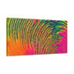 Bespattered Facade Neon Puddle Stretched Matte Canvas Art Prints | Multiple Sizes