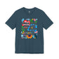 “Smile More, Care Less...” Bella Canvas Unisex Jersey Short Sleeve Tee T-Shirt