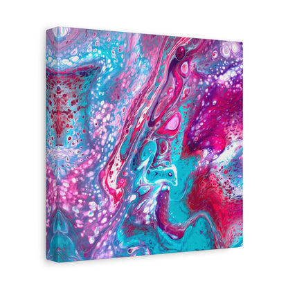 Bespattered Facade Fluid Art Abstract Painting Stretched Matte Canvas Art Prints | Multiple Sizes