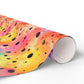 Bespattered Facade Rainbow Watercolor Dots Wrapping Paper | Three Sizes | Glossy or Matte