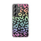 Bespattered Facade Pastel Rainbow Leopard Clear Case