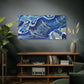 Bespattered Facade Fluid Art Abstract Painting Stretched Matte Canvas Art Prints | Multiple Sizes