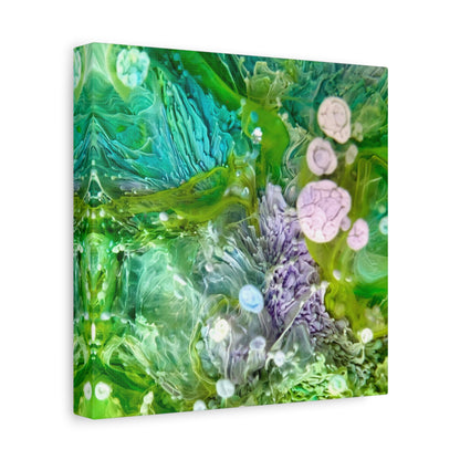 Bespattered Facade Resin Petri Macro Photograph Stretched Matte Canvas Art Prints | Multiple Sizes