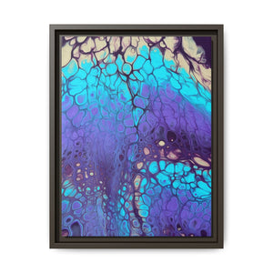 Bespattered Facade Fluid Art Abstract Painting Framed Canvas Art Print | 4 Frame Colors | Multiple Sizes
