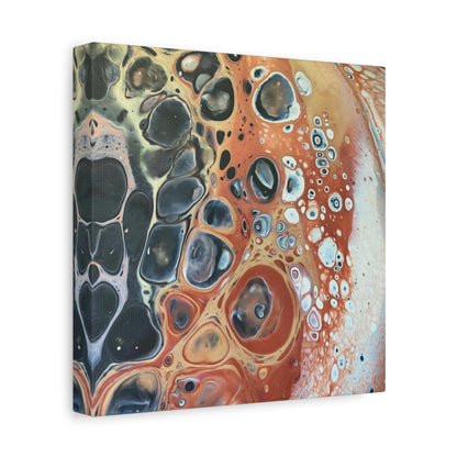 Bespattered Facade Fluid Art Abstract Painting Stretched Matte Canvas Art Prints | Multiple Sizes
