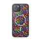 Bespattered Facade Bright Rainbow Leopard MagSafe Clear Impact Cases
