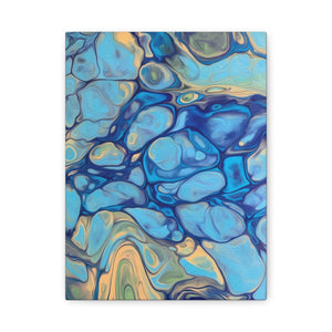Bespattered Facade Fluid Art Abstract Painting Stretched Matte Canvas Art Prints | Multiple Sizes