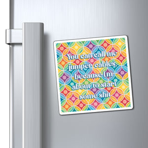 Bespattered Facade "Jumper Cables" Refrigerator Magnet