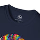 Bespattered Facade Rainbow Swirl Unisex Softstyle T-Shirt