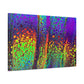 Bespattered Facade Neon Lava Stretched Matte Canvas Art Prints | Multiple Sizes