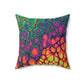 Bespattered Facade Neon Butterfly Square Throw Pillow | 4 Sizes
