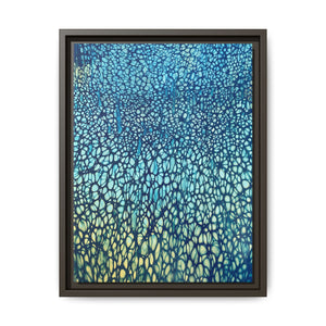Bespattered Facade Fluid Art Abstract Painting Framed Canvas Art Print | 4 Frame Colors | Multiple Sizes