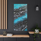 Bespattered Facade Fluid Art Abstract Painting Stretched Matte Canvas Art Prints | Multiple Sizes