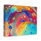 Bespattered Facade Rainbow Galaxy Stretched Matte Canvas Art Prints | Multiple Sizes