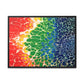 Bespattered Facade Rainbow Seaside Framed Canvas Art Print | 3 Frame Colors | Multiple Sizes