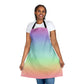 Bespattered Facade Gentle Rainbow Tie-Back Canvas Apron