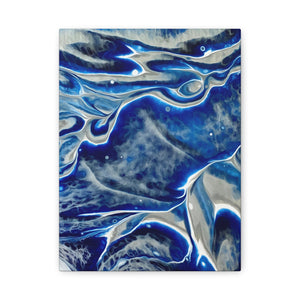Bespattered Facade Fluid Art Abstract Painting Stretched Matte Canvas Art Prints | Multiple Sizes