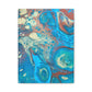 Bespattered Facade Fluid Art Abstract Painting Stretched Matte Canvas Art Prints | Multiple Sizes