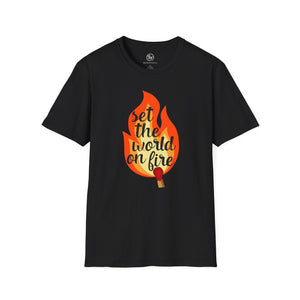 Bespattered Facade Set the World on Fire Flaming Match Unisex Softstyle T-Shirt