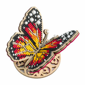 Wooden Bead Embroidery Kit – “Bright Butterfly” FLK-581