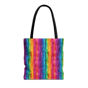 Bespattered Facade Rainbow Stripes Eco-Friendly Carryall Tote Bag