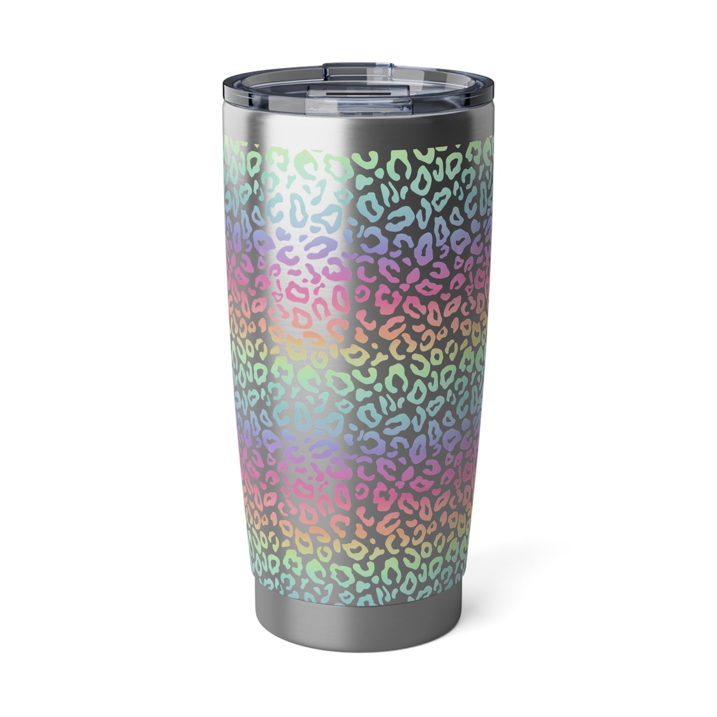 Bespattered Facade Pastel Rainbow Leopard Vagabond Spill-Resistant Lid Stainless-Steel Tumbler 20oz