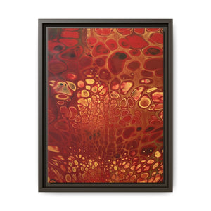 Bespattered Facade Fluid Art Abstract Painting Framed Canvas Art Print | 4 Frame Colors | Multiple Sizes