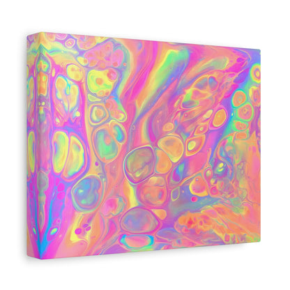 Bespattered Facade Fluid Art Abstract Painting Stretched Matte Canvas Art Prints | Multiple Sizes