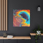 Bespattered Facade Fluid Art Abstract Painting Stretched Matte Canvas Art Prints | Multiple Sizes