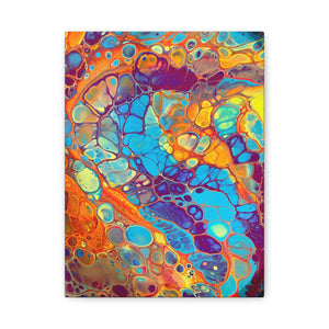 Bespattered Facade Fluid Art Abstract Painting Stretched Matte Canvas Art Prints | Multiple Sizes
