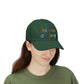 Childless Dog Lady Rainbow Embroidered Classic Cap (10 Hat Colors)