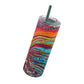 Bespattered Facade Rainbow Rings Maars Maker Skinny Matte Tumbler 20oz