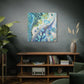 Bespattered Facade Fluid Art Abstract Painting Stretched Matte Canvas Art Prints | Multiple Sizes