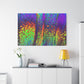 Bespattered Facade Neon Lava Stretched Matte Canvas Art Prints | Multiple Sizes