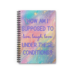 Bespattered Facade Rainbow "Live, Laugh, Love" Spiral Notebook - Lined Pages