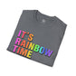 Bespattered Facade It's Rainbow Time Marquee Unisex Softstyle T-Shirt