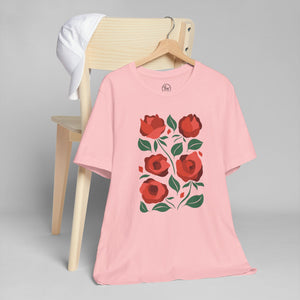 Red Roses Bella Canvas Unisex Jersey Short Sleeve Tee