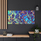 Bespattered Facade Fluid Art Abstract Painting Stretched Matte Canvas Art Prints | Multiple Sizes