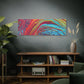 Bespattered Facade Rainbow Rings Stretched Matte Canvas Art Prints | Multiple Sizes