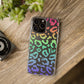 Bespattered Facade Bright Rainbow Leopard Clear Case