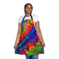 Bespattered Facade Neon Glow Tie-Back Canvas Apron